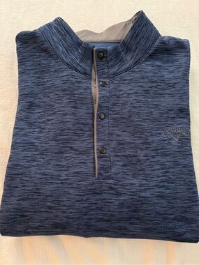 Callaway Men's Heather Navy Quarter-Snap Pullover